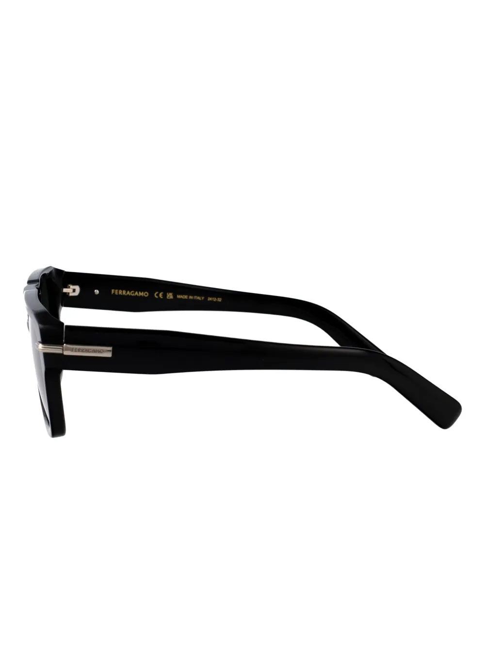 Ferragamo Eyewear Zonnebril met vierkant montuur Zwart