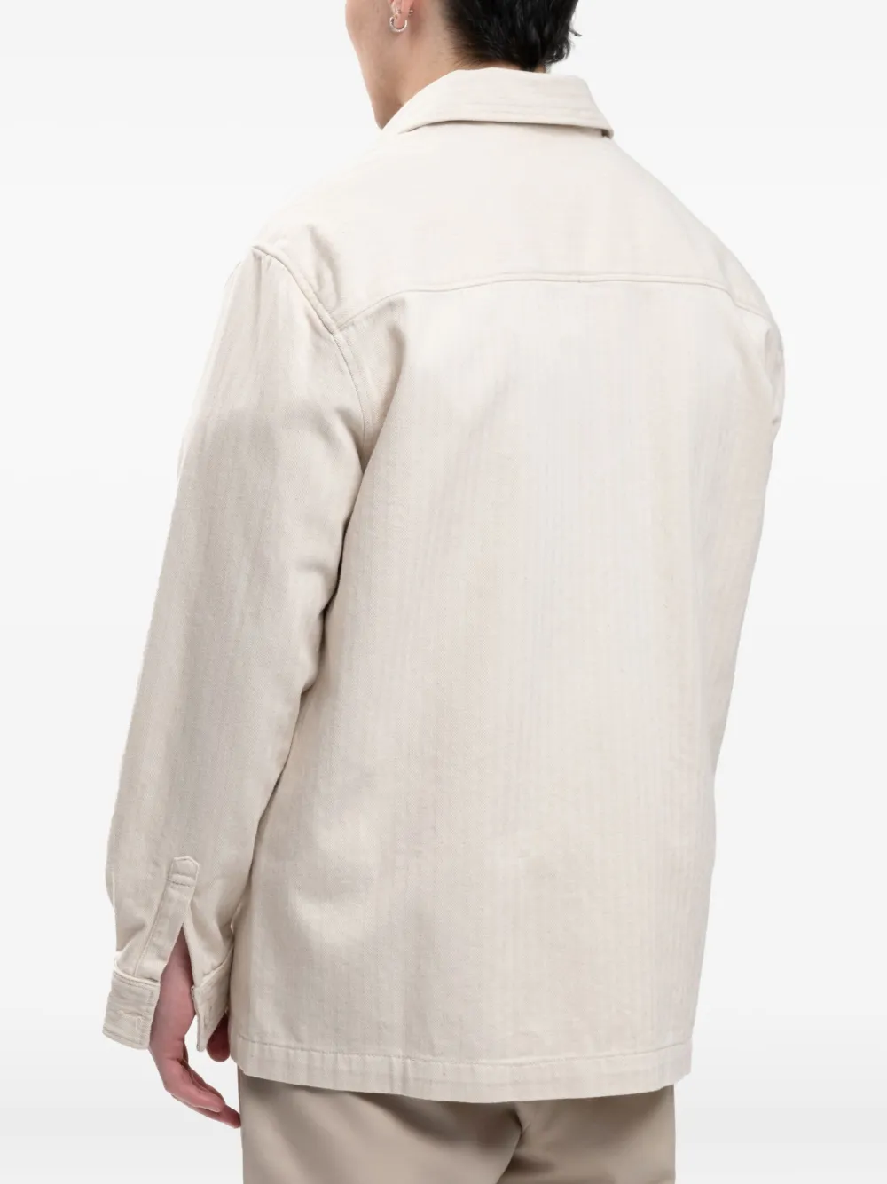 Drôle De Monsieur Overhemd met patchwork Beige