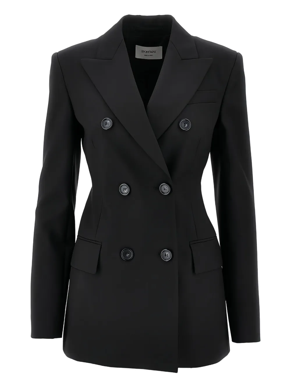Sportmax Jack met dubbele rij knopen Zwart