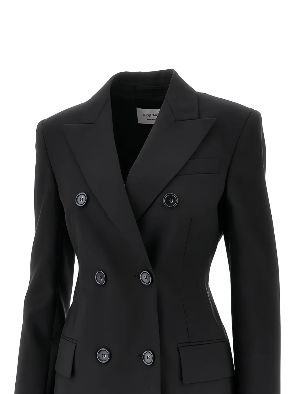 Sportmax Jack met dubbele rij knopen Zwart