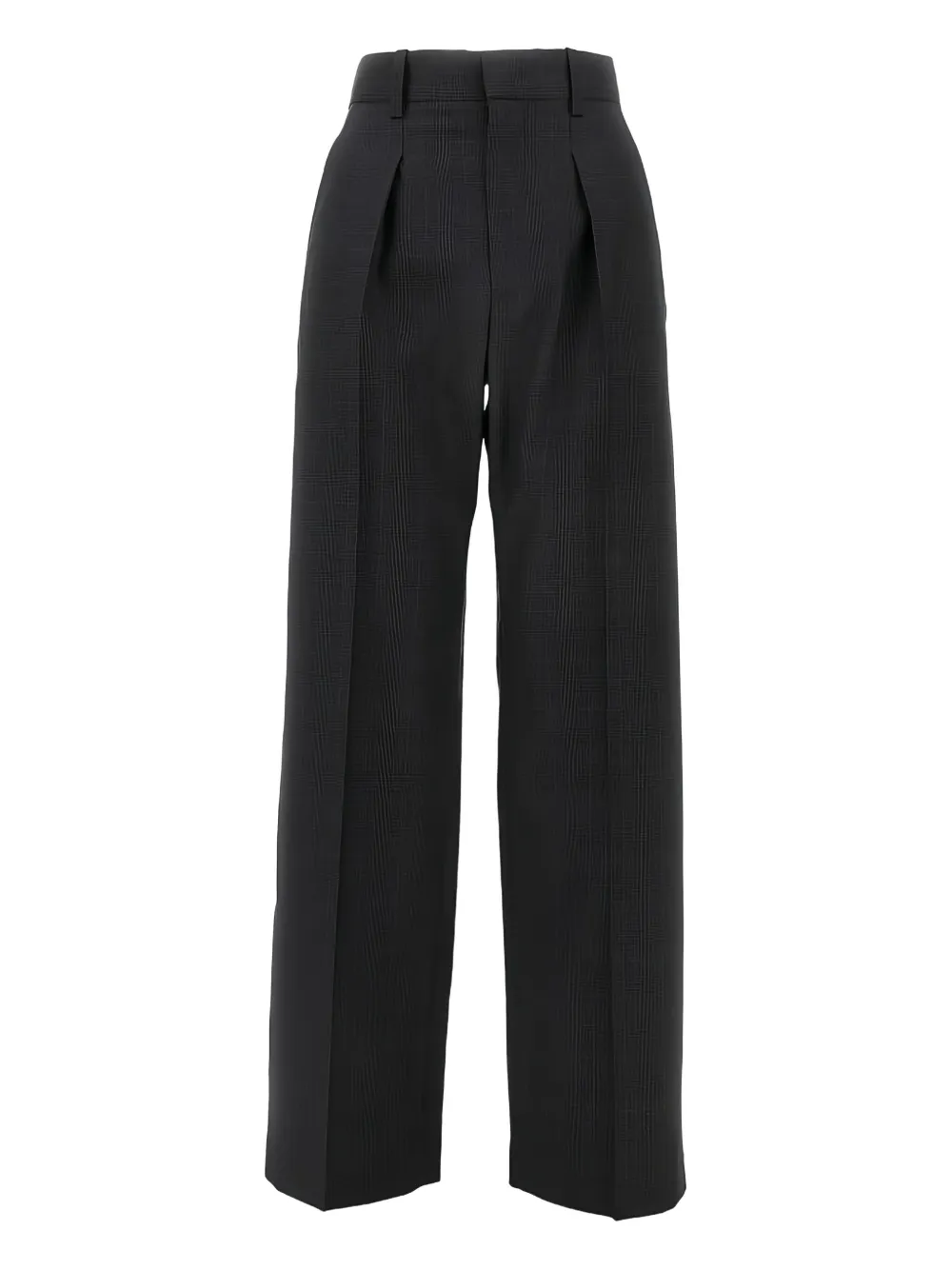 ISABEL MARANT  pleated-check wool trousers | Grey | Image 1