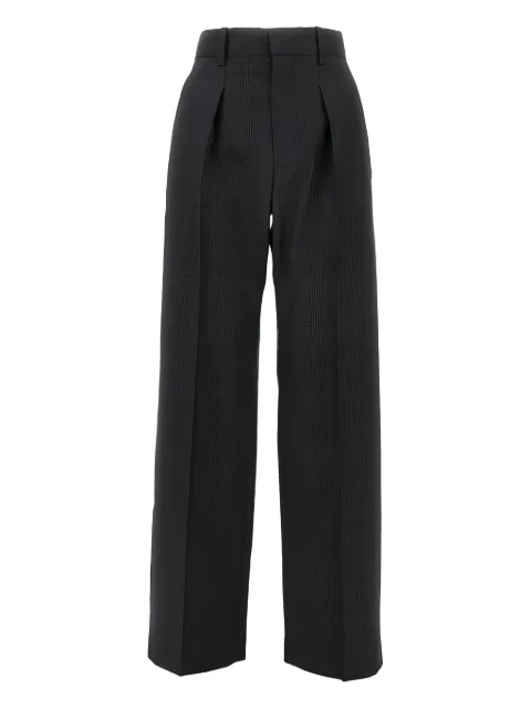 ISABEL MARANT  pleated-check wool trousers