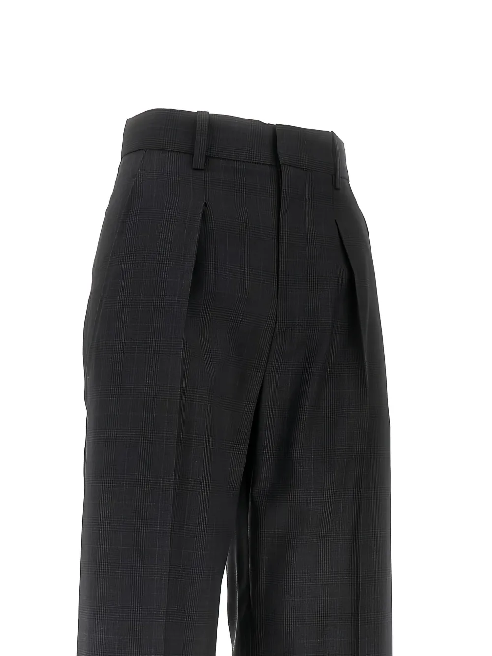 ISABEL MARANT  pleated-check wool trousers | High Waisted Pants | Image 2