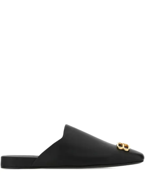 Balenciaga Cozy BB logo leather slippers