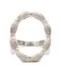 Bleue Burnham Willow woven circular ring - Silver