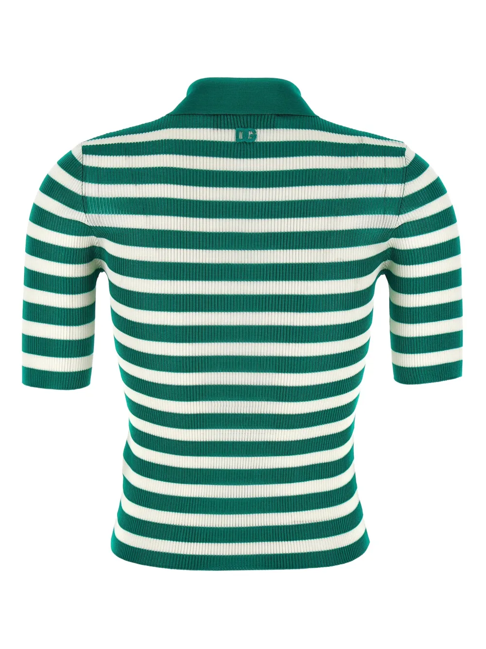 Dolce & Gabbana Gestreept geribbeld poloshirt Groen