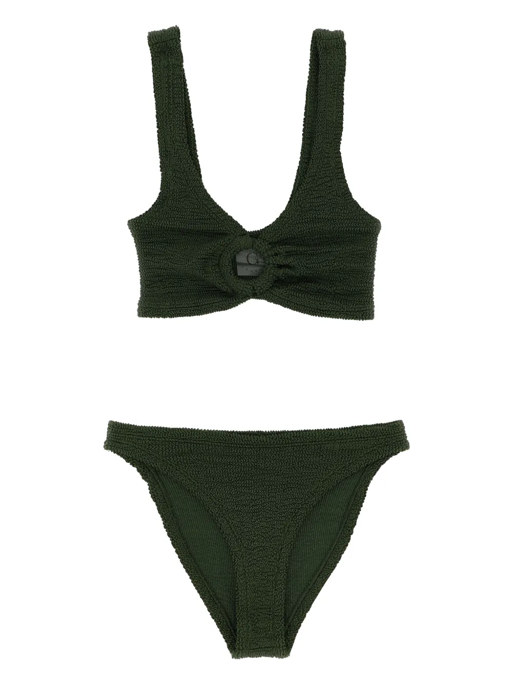 Hunza G Coverage Juno twist-detail bikini | Green | Image 1