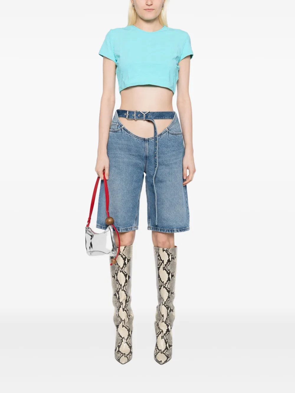 CHANEL Pre-Owned 1997 Cropped T-shirt Top | Image 2