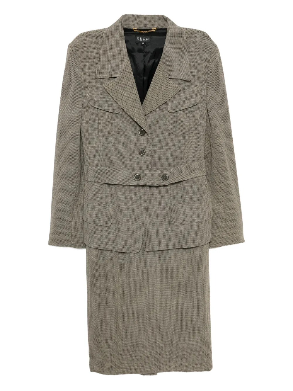 Gucci Pre-Owned 1990-2000s setup suit jacket skirt | Brown | Image 1