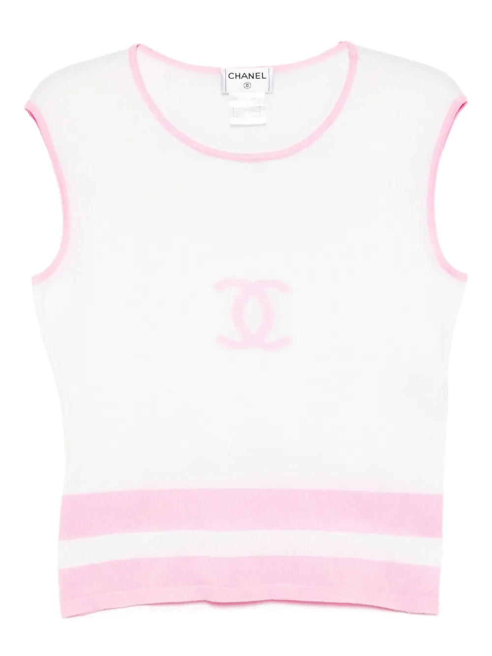 CHANEL Pre-Owned 2000 Sleeveless Top | White | Image 1