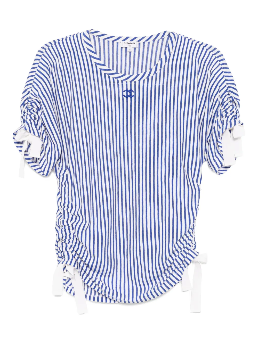 Pre-owned Chanel 2018 Short Sleeve Top In Blue