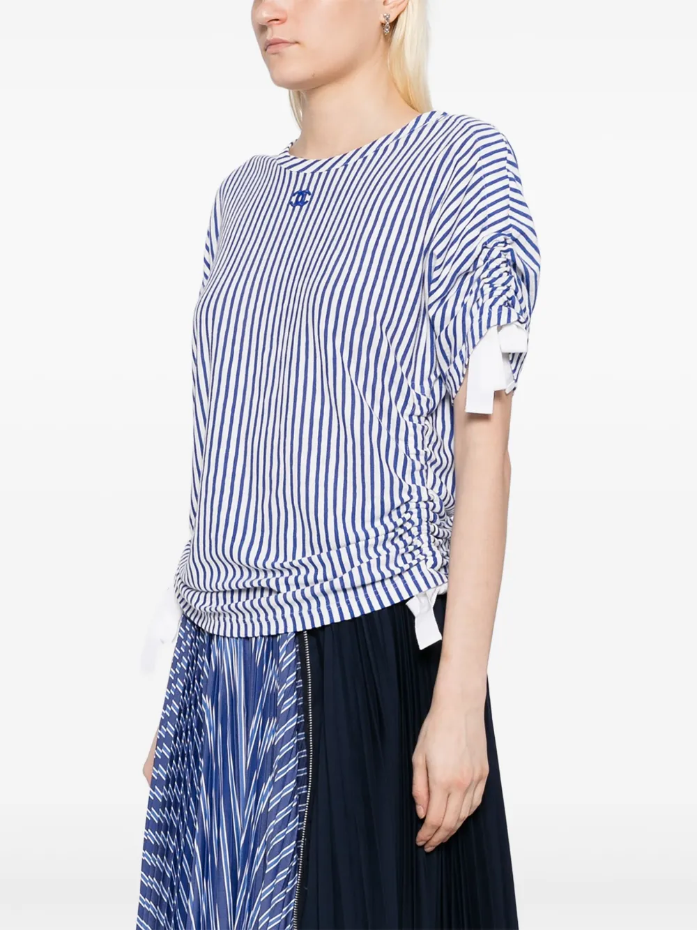 Pre-owned Chanel 2018 Short Sleeve Top In Blue