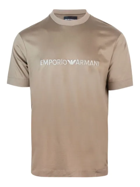 Emporio Armani embroidered logo shirt