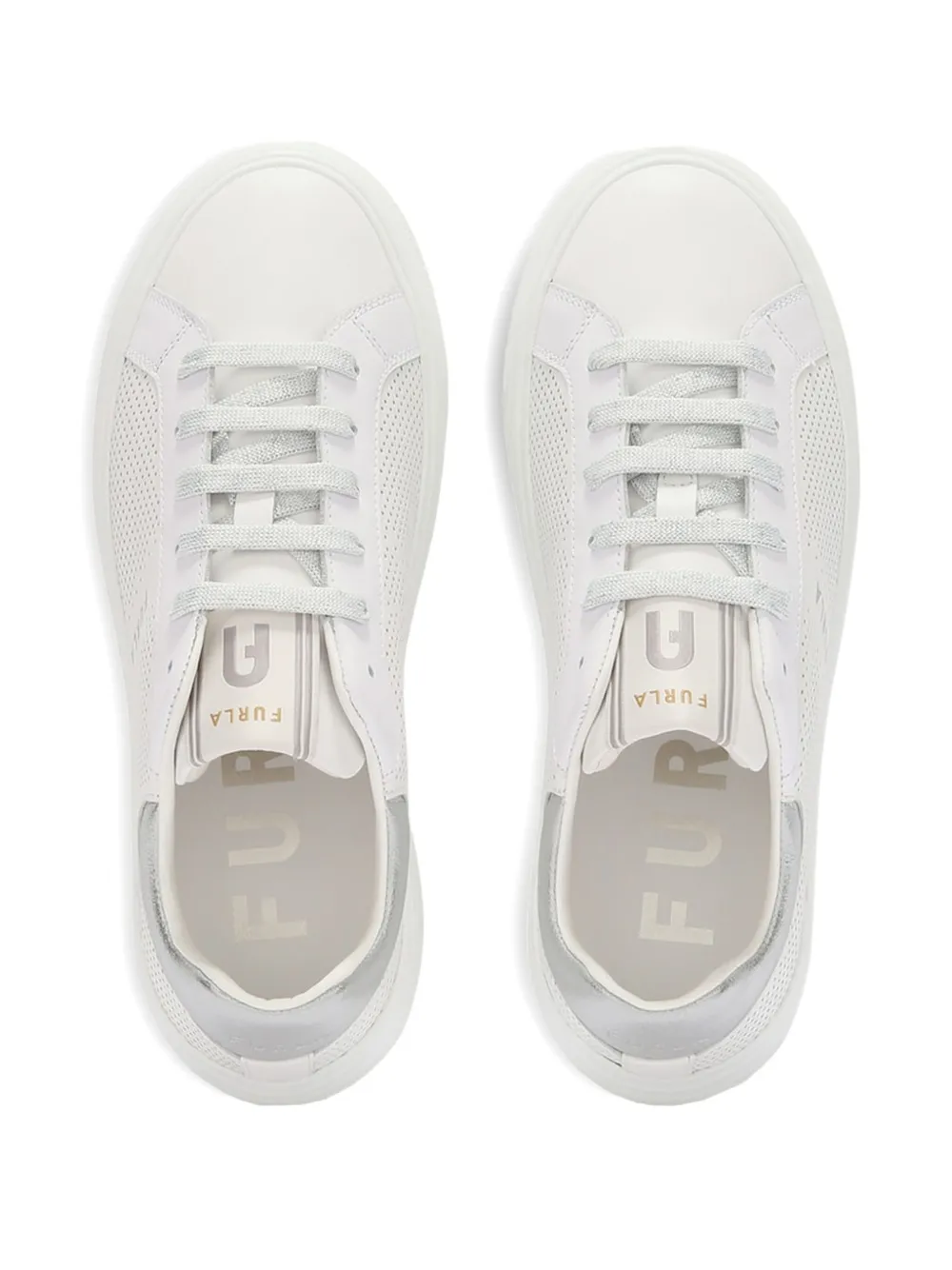 Furla 50mm Nuage lace-up platform sneakers White