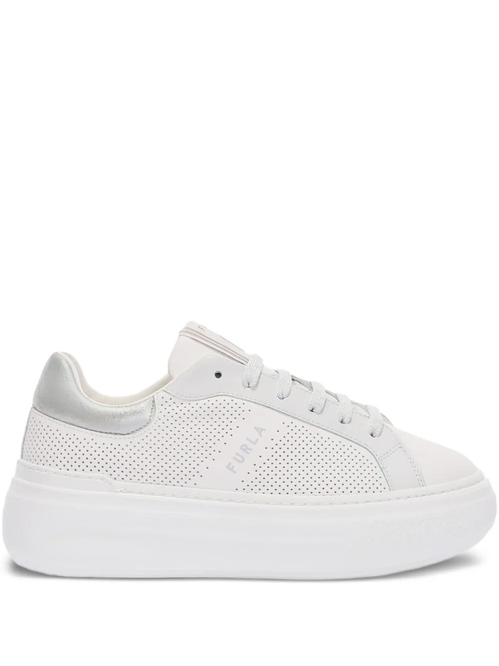 Furla  50mm Nuage lace-up platform sneakers | White | Image 1