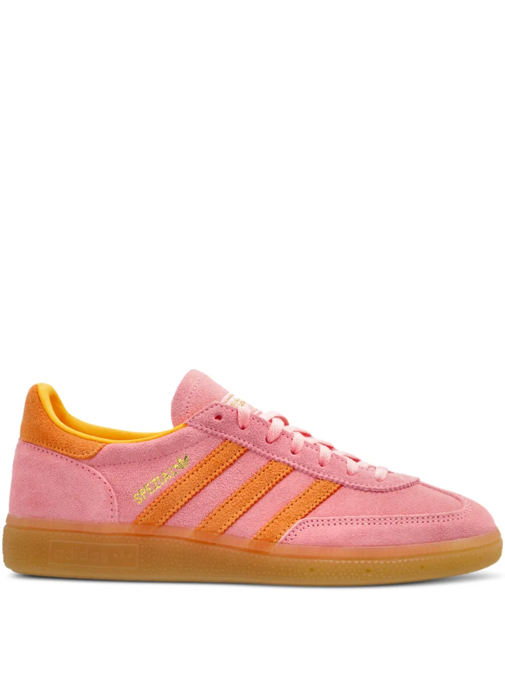 Adidas Originals Handball Spezial suede three-stripe sneakers Pink