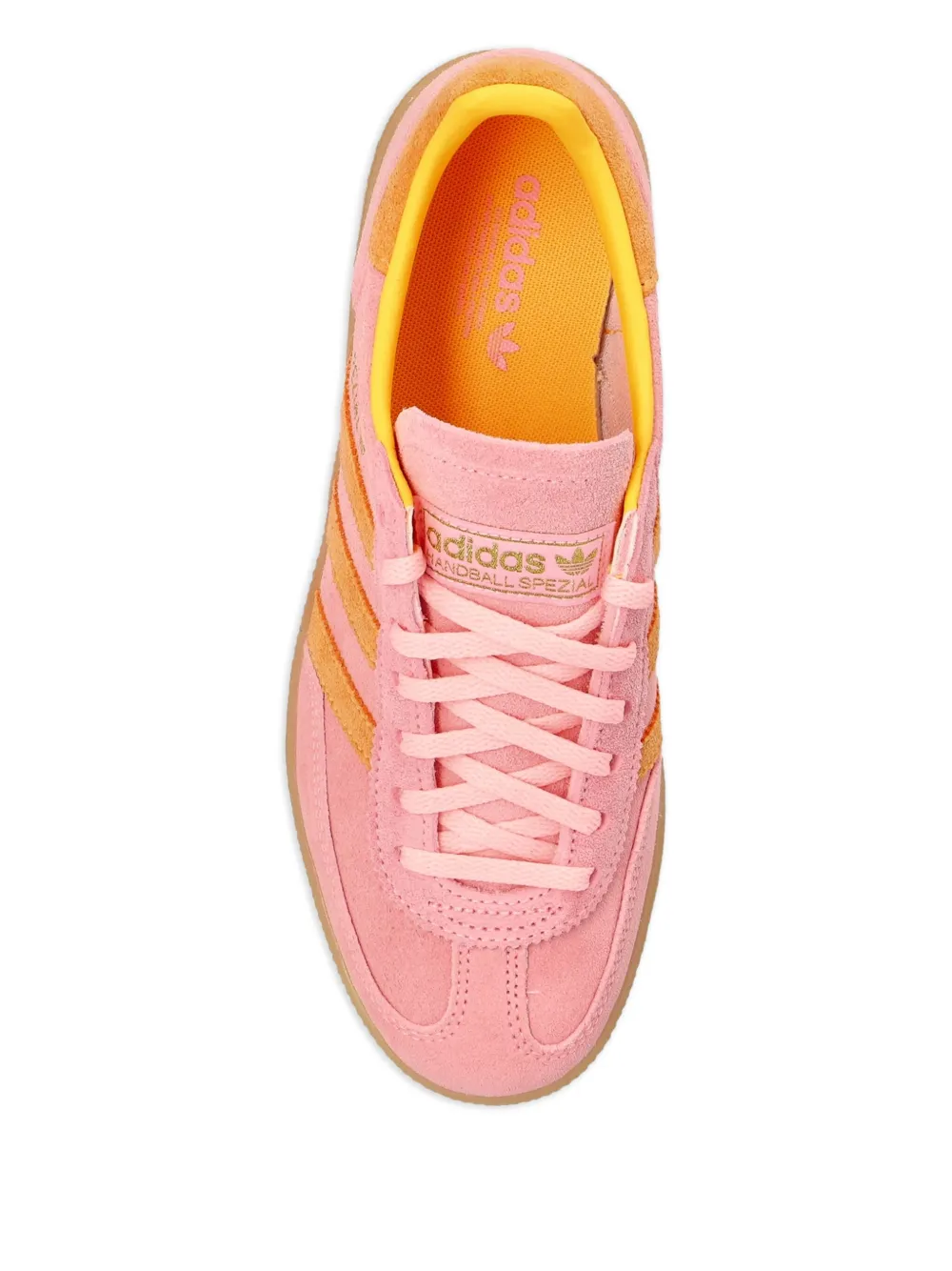 adidas Originals Handball Spezial suede three-stripe sneakers Pink