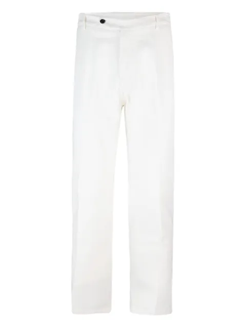 Eleventy button-fastening cotton-blend trousers
