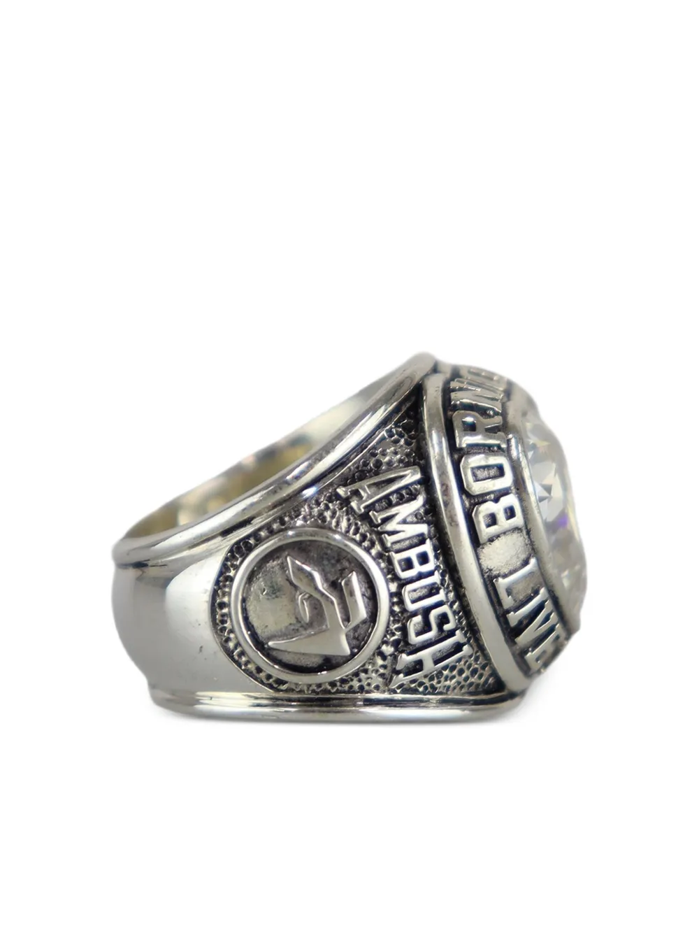 アクセサリー AMBUSH CLASS RING SILVER RED Ambush Class Ring - Silver and Red | Garmentory