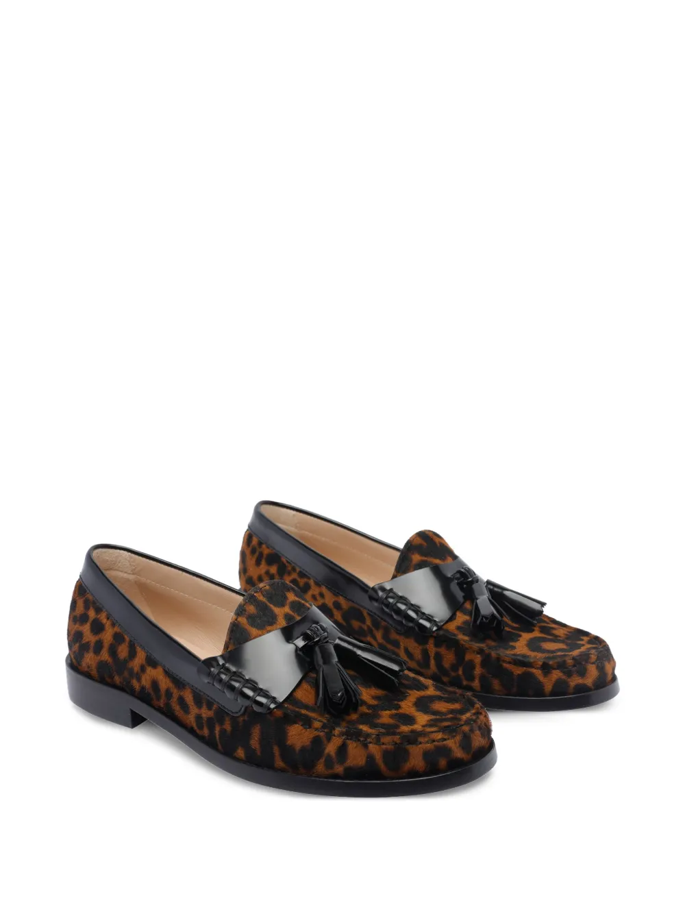 Stuart Weitzman tassel-embellished leopard-print loafers | Image 2