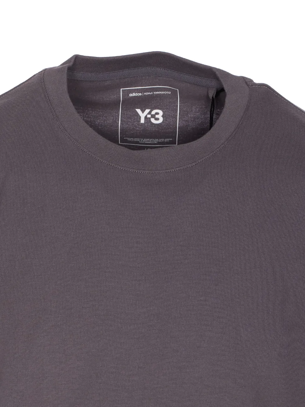 Y-3 T-shirt met logoprint met ronde hals Grijs