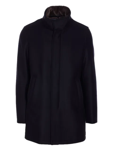Herno shearling-collar zip-up coat
