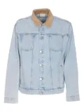 Drôle De Monsieur corduroy-collar denim jacket - Blue