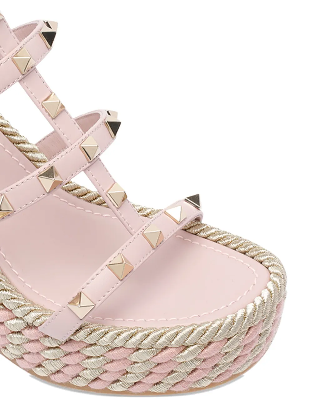 Valentino Garavani 95mm Rockstud wedge sandals Pink