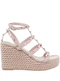 Valentino Garavani 95mm Rockstud wedge sandals - Pink
