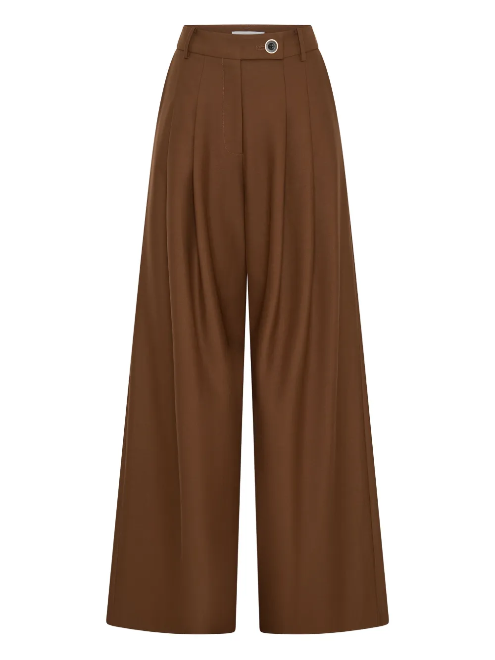 virgin-wool wide-leg trousers