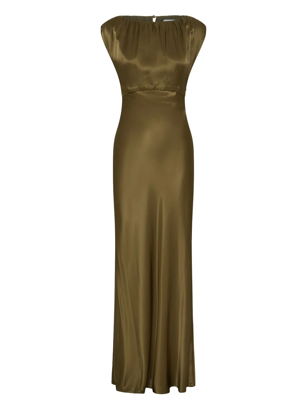 Ophelia cap-sleeve bias-cut maxi dress