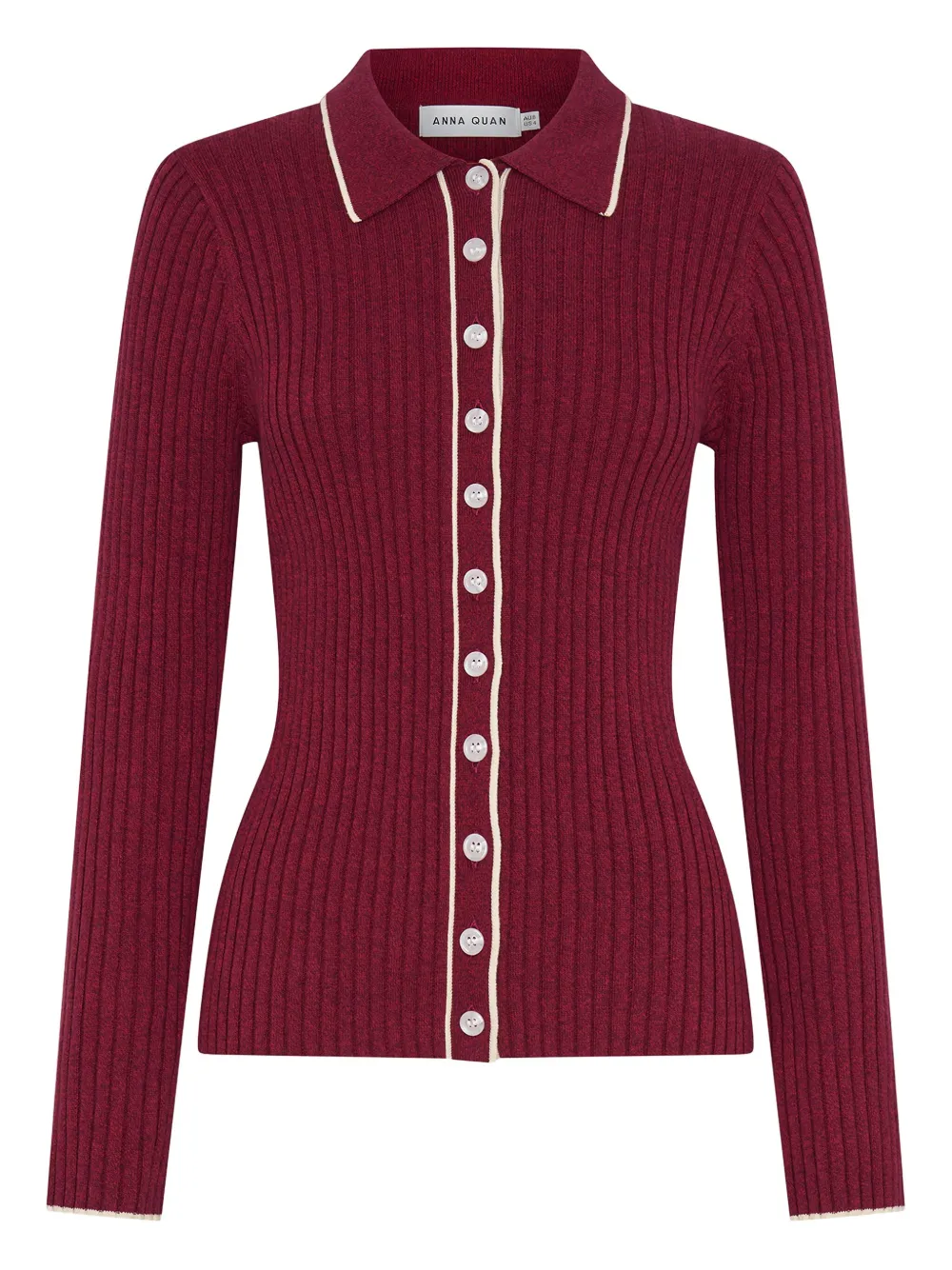 Anna Quan Ashlen Ribbed Cardigan In Multi