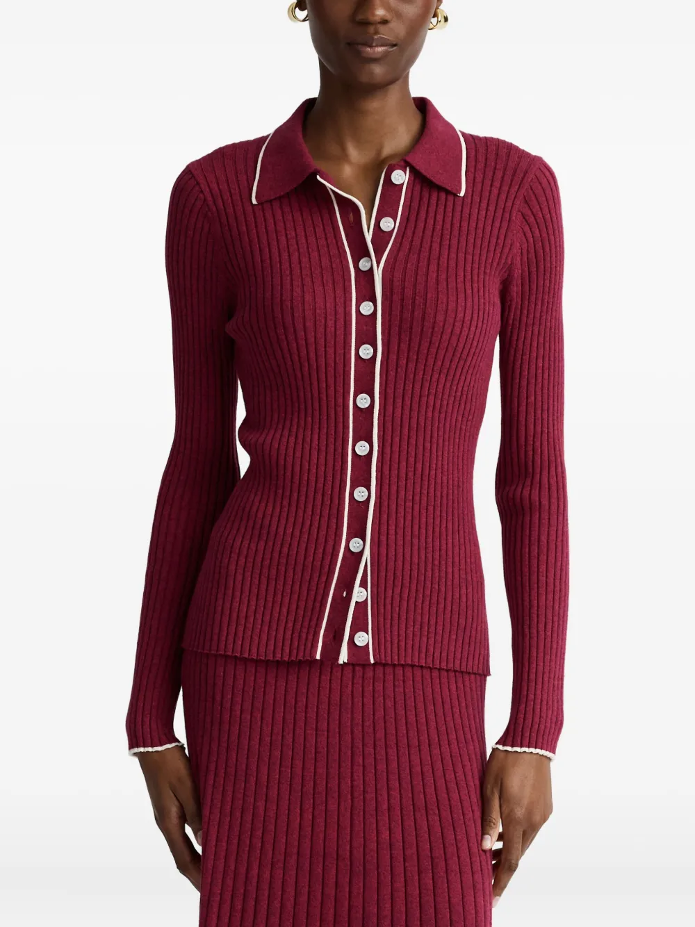 Anna Quan Ashlen Ribbed Cardigan In Multi