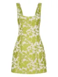 Anna Quan floral-print square-neck mini dress - Green