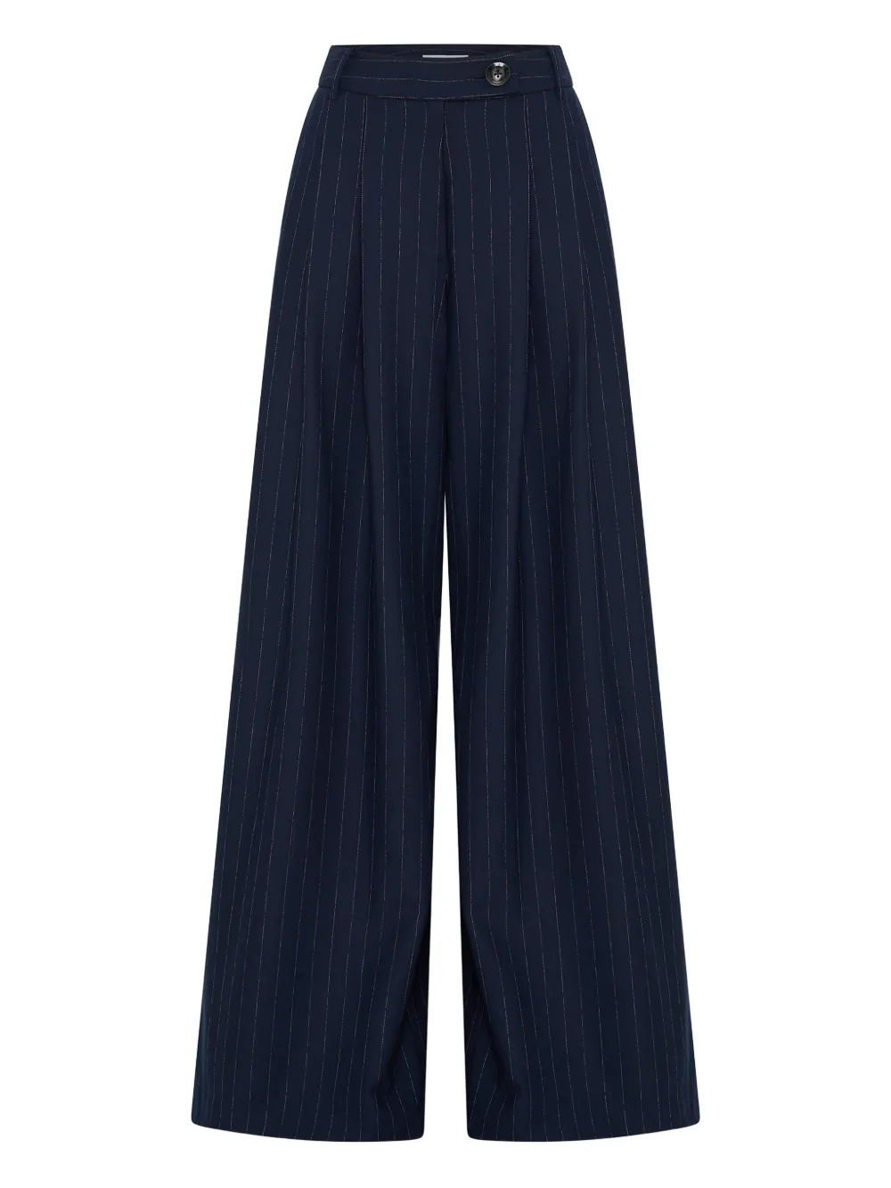 Anna Quan Pantaloni gessati con pieghe - Blu