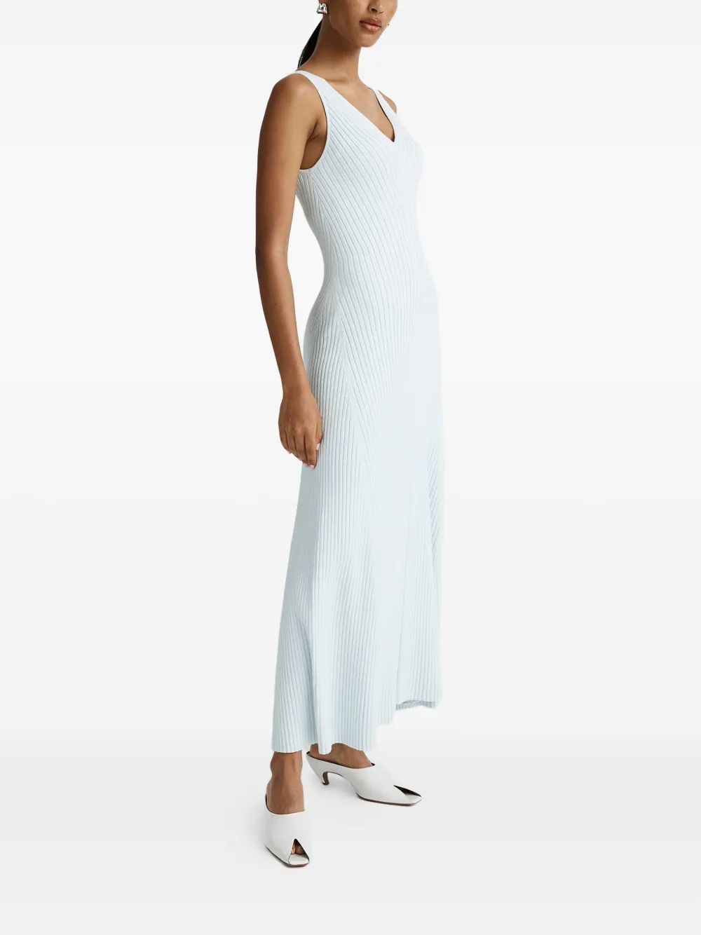 Anna Quan Shani maxi-jurk met V-hals Blauw