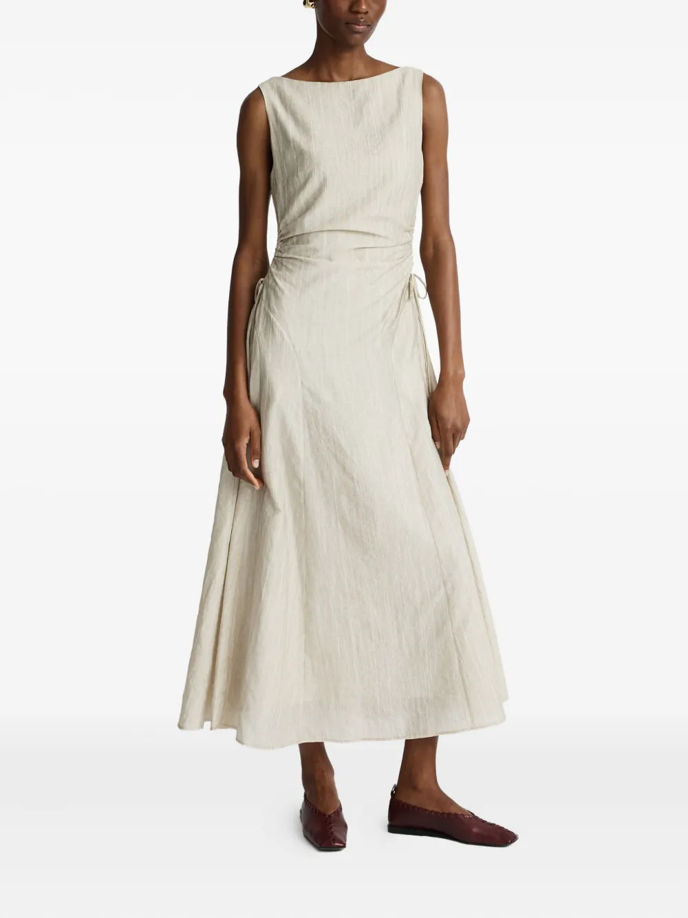 Anna Quan Mai mouwloze midi-jurk - Beige