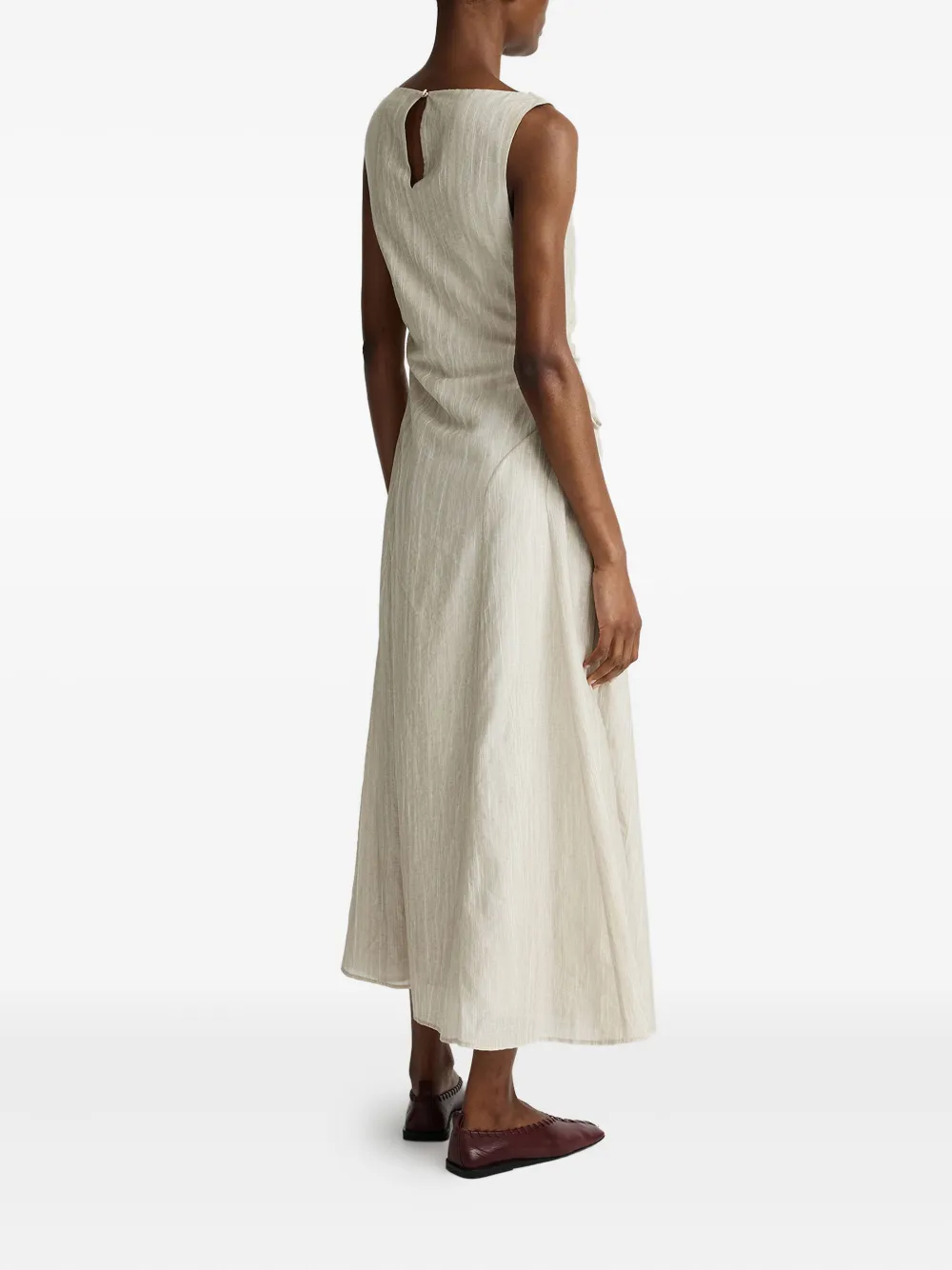 Anna Quan Mai mouwloze midi-jurk Beige