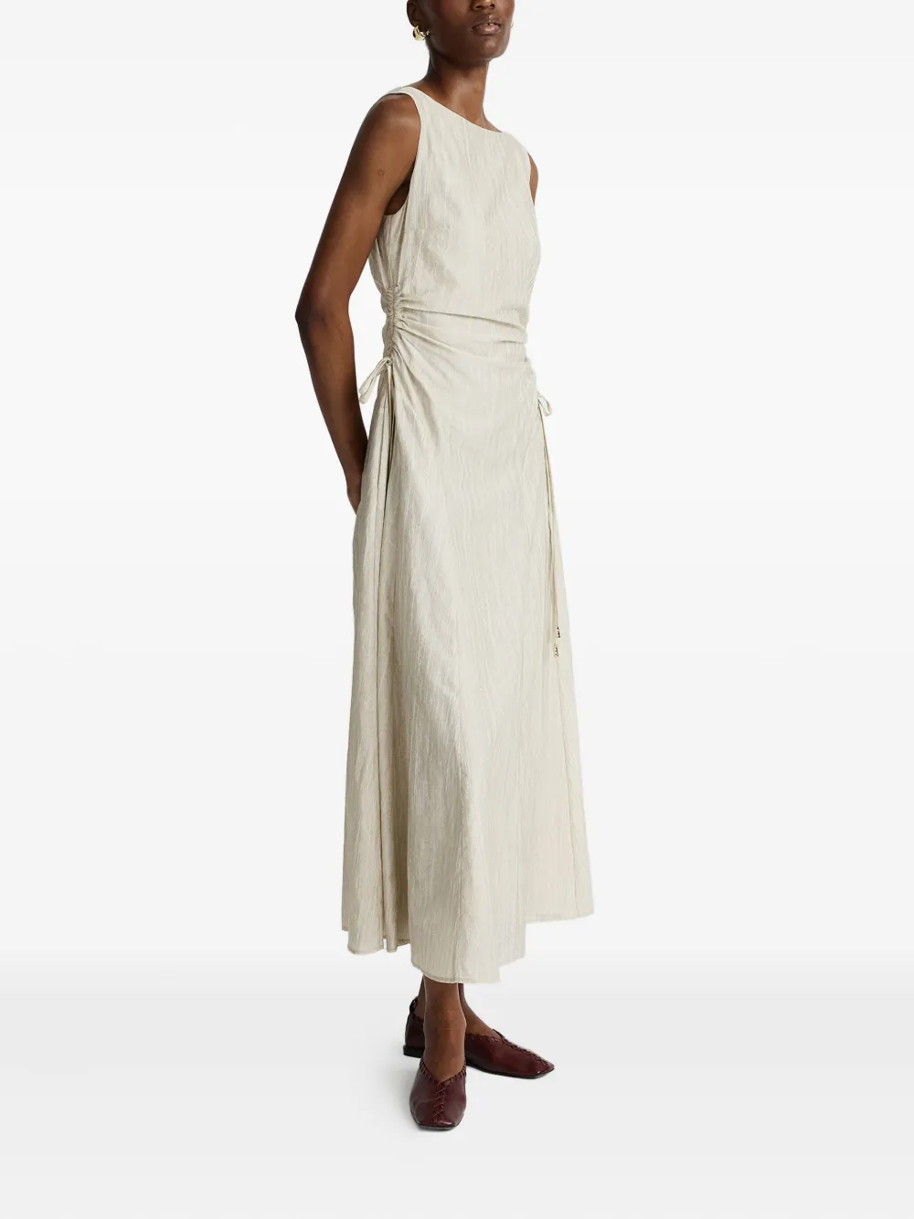 Anna Quan Mai mouwloze midi-jurk Beige