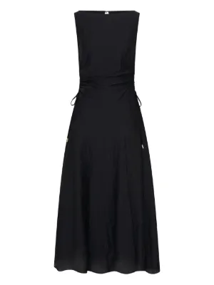 knee length dresses for ladies Mac Duggal Women's Strapless Brocade Midi Dress with Pockets main image 0