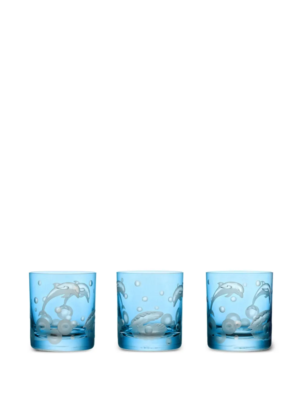 Artel Flights of Fantasy Dolphins in Sky with Pearls-motif glass | Glassware | Image 2