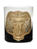 Artel African Safari baboon-head geometric glass - Grey