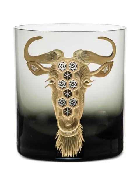 Artel African Safari wildebeest-head glass