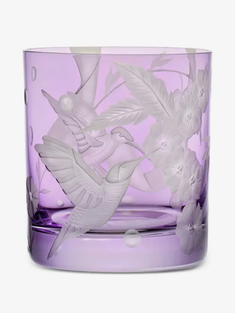 Artel Flights of Fantasy hummingbird floral glass