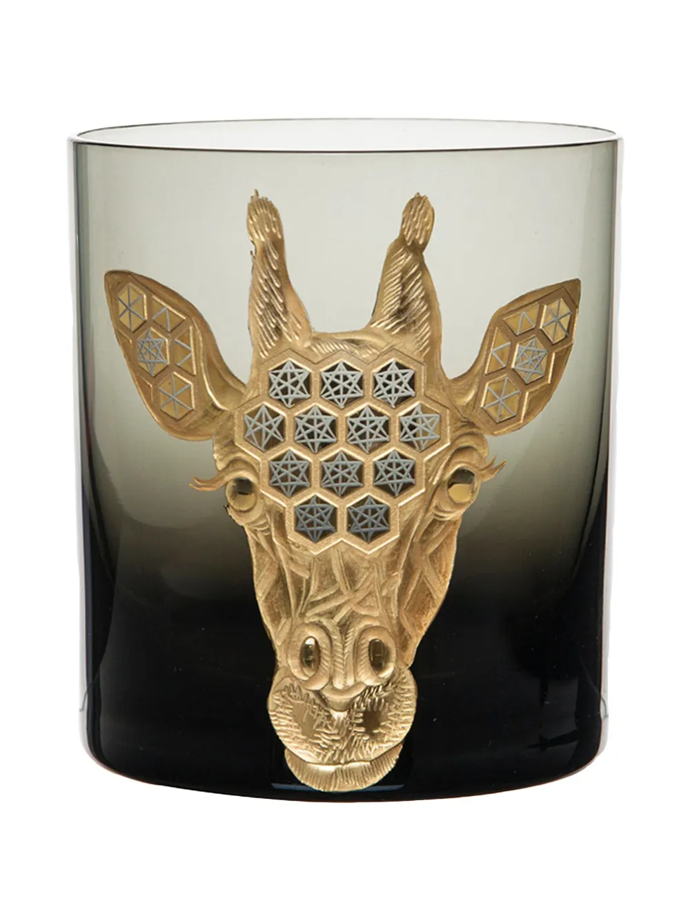 Artel African Safari giraffe-head geometric tumbler - Grigio