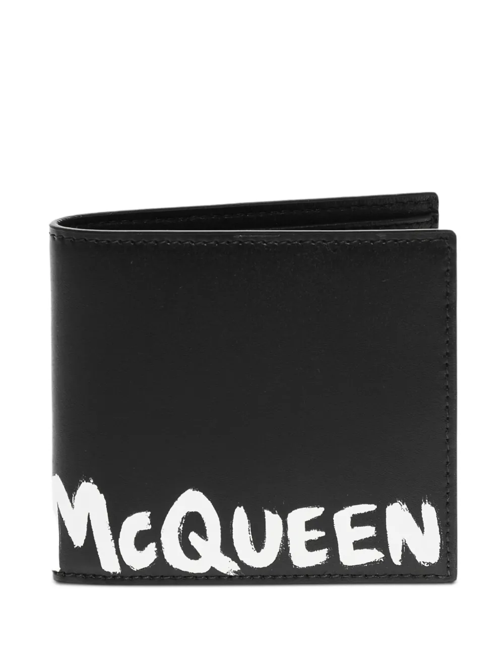 Alexander McQueen Portemonnee met logoprint Zwart