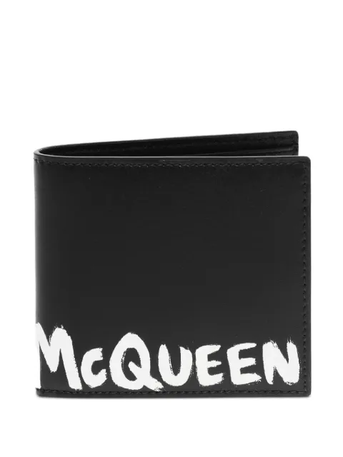Alexander McQueen محفظة ثنائية الطي بطبعة شعار الماركة