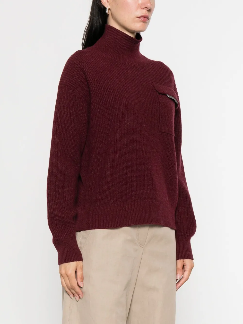 Brunello Cucinelli Kasjmier trui Rood