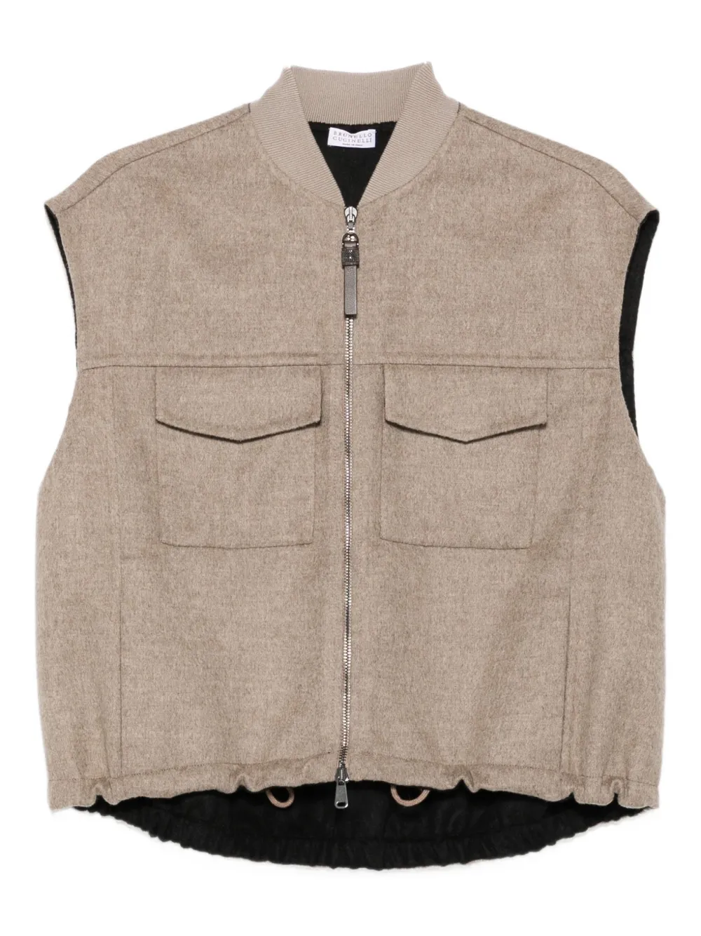 Brunello Cucinelli Virgin Wool Double-cloth Vest