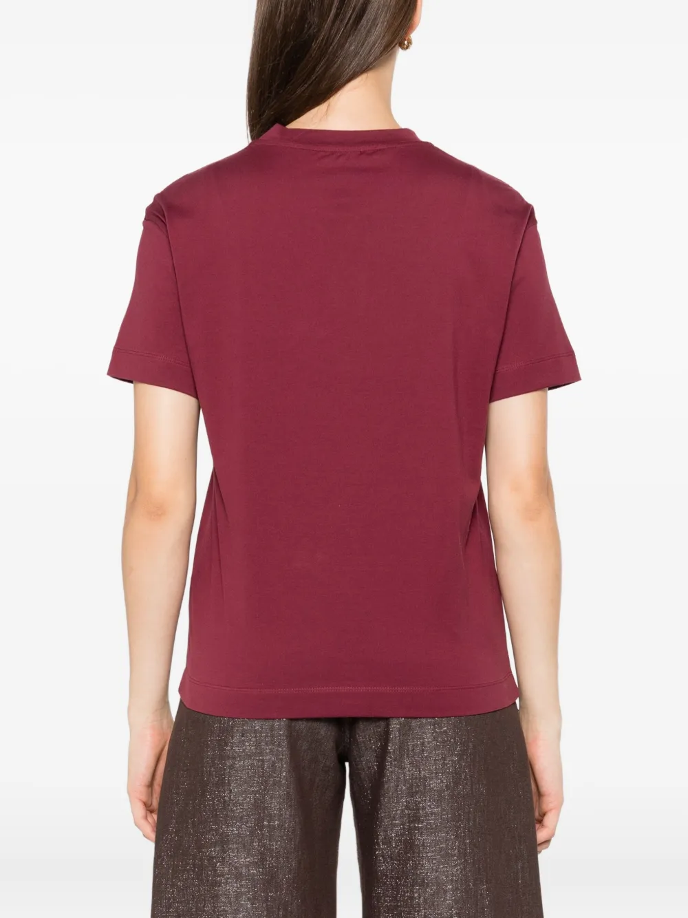 Brunello Cucinelli Katoenen T-shirt met borstzak Rood